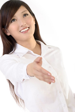 女人笑了