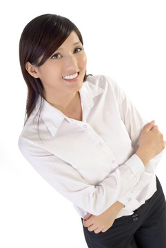 女人笑了