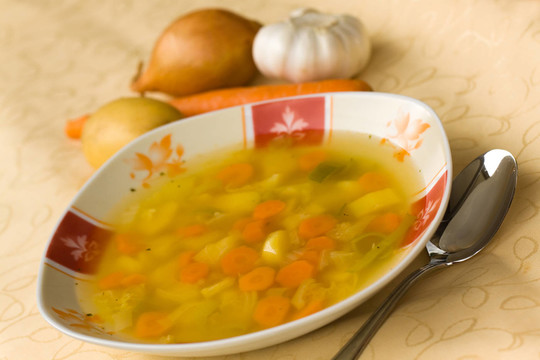 明確素菜湯