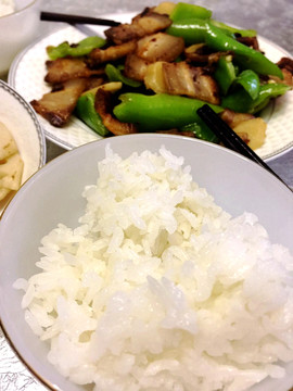 熗蓮菜 回鍋肉 米飯 家常菜