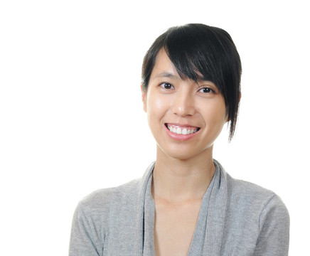 女人笑了