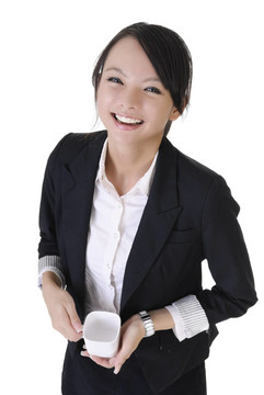 女人笑了