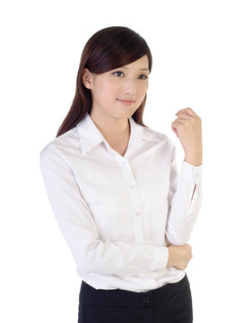 女人笑了