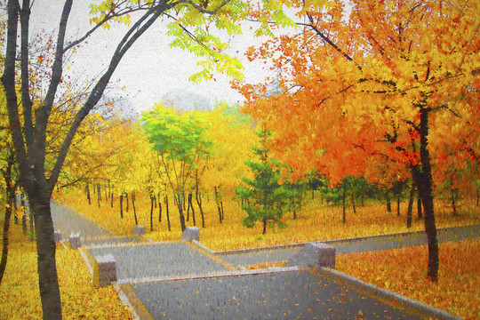 風(fēng)景油畫 無分層