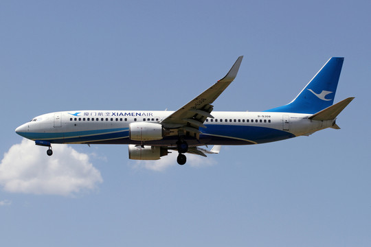 飛機(jī) 降落 廈門航空