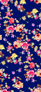 黑底花朵 分層