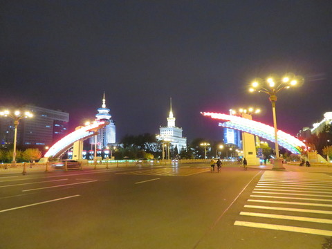 北京夜景 復(fù)興門夜景