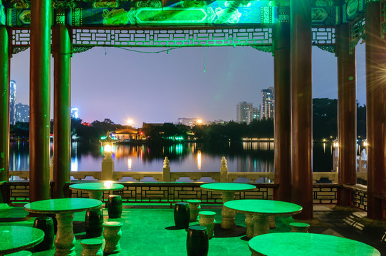 圓明新園夜景