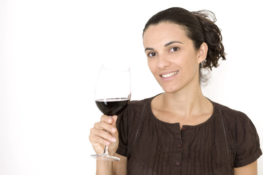 紅葡萄酒女人