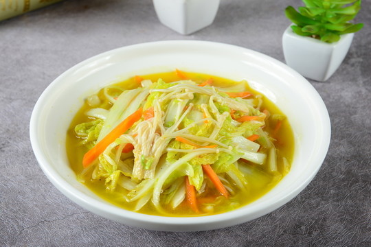 娃娃菜金針菇