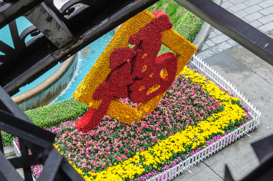 俯瞰花壇
