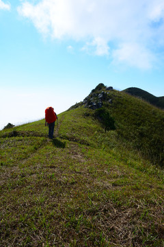 江西武功山戶外 徒步素材