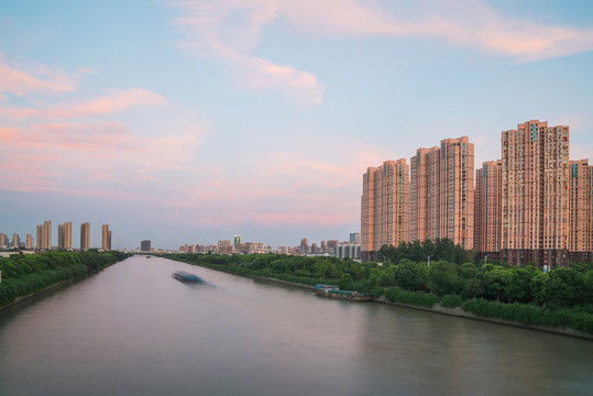 中國京杭大運河沿岸景觀
