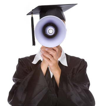 hochschulabsolventin用擴(kuò)音器