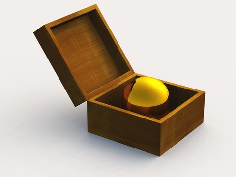 棕色3D寶箱，金球2
