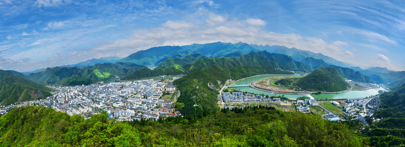 石臺(tái)縣城全景