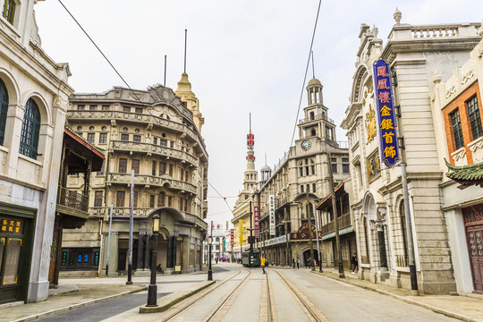 舊上海民國(guó)街景