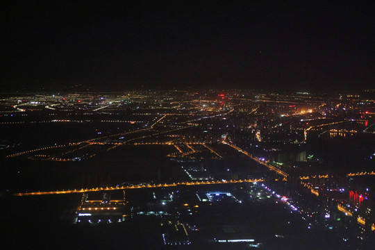 俯瞰 沈陽 城市夜景