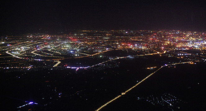 俯瞰 沈陽 城市夜景