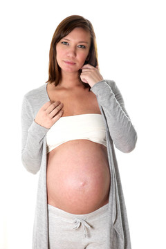 孕婦周到或entstpannt.pregnant女性的想法或關(guān)系