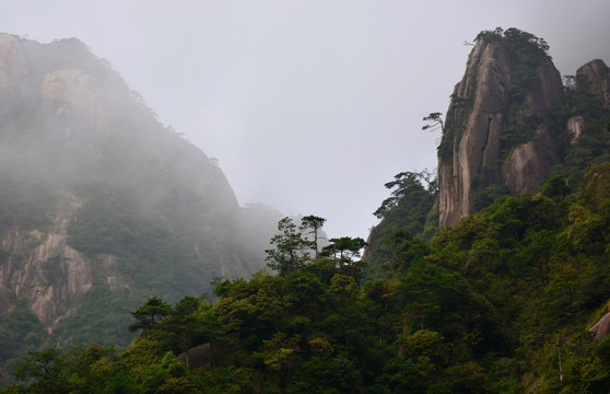 三清山風(fēng)光攝影 霧中的三清山