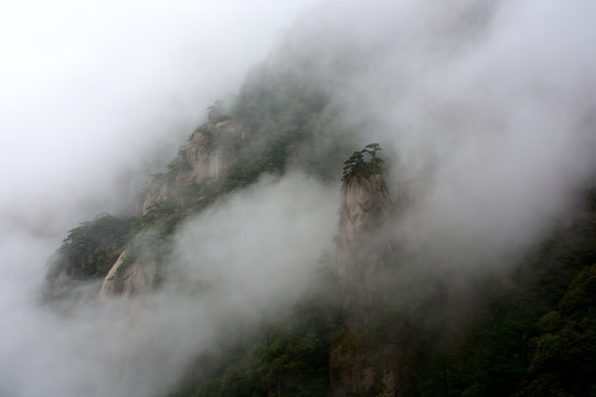 三清山風(fēng)光攝影 霧中的三清山