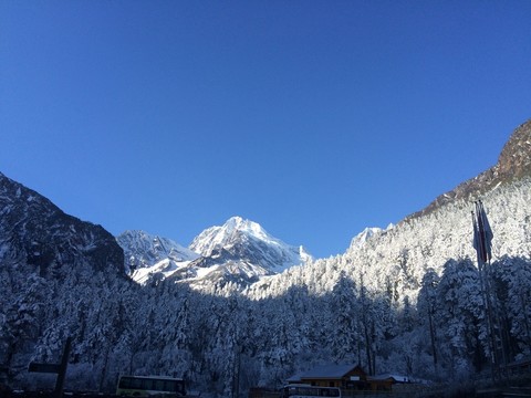 海螺溝之冬天的雪景