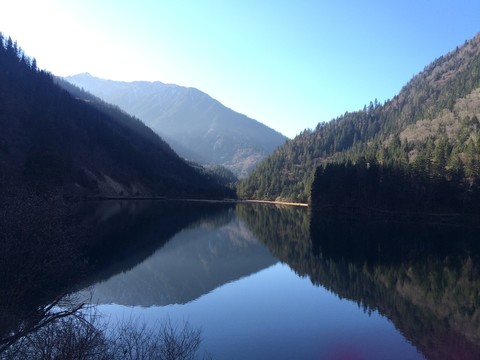 九寨溝山水倒影
