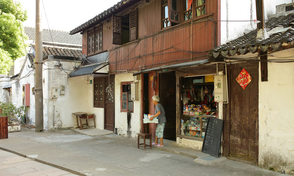 練塘古鎮(zhèn) 練塘 古鎮(zhèn)老街 廊棚