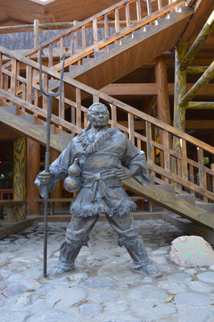 雙尾蝎解寶雕像