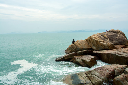 海邊垂釣