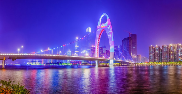廣州獵德大景夜景 高清全景