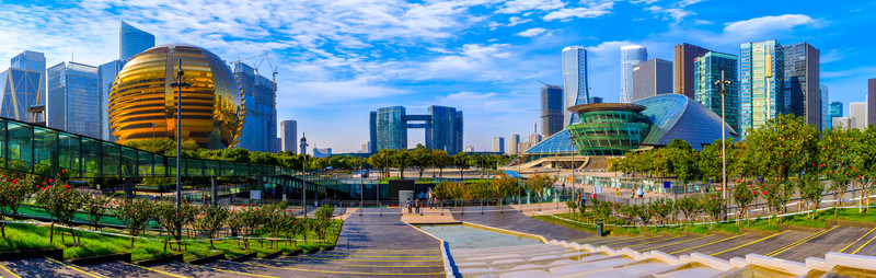 杭州CBD建筑景觀全景