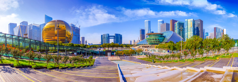 杭州CBD建筑景觀全景