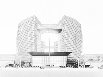 杭州建筑線描