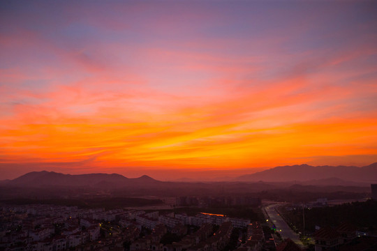 晚霞 夕陽(yáng)紅 晚景