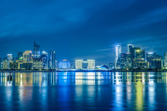 杭州錢江新城CBD夜景