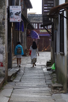 女孩游客