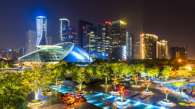 杭州金融區(qū)夜景
