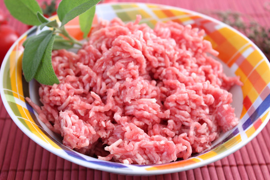 新鮮的肉末