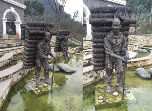 茶馬古道雕塑