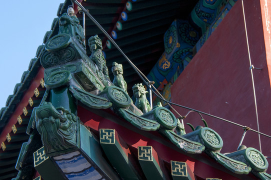 北京地壇公園 垂脊上的仙人走獸