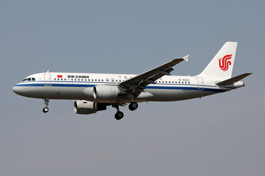 中國(guó)國(guó)際航空 航班 飛機(jī)降落