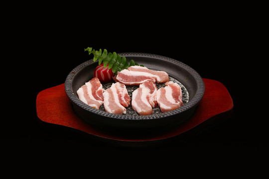 炙烤五花肉煎五花肉
