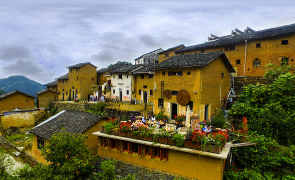 陽產(chǎn)土樓村民居