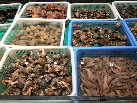 海螺 扇貝 蝦 海鮮