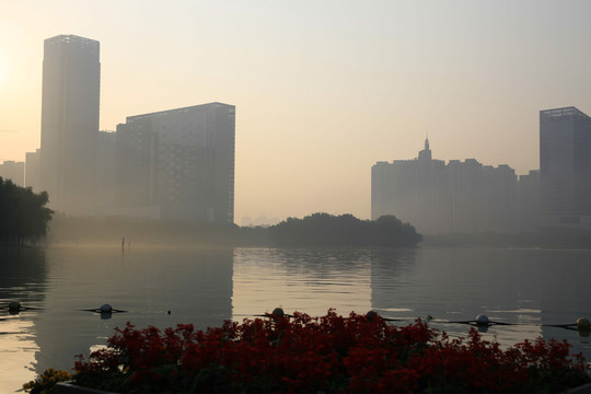 合肥天鵝湖早晨
