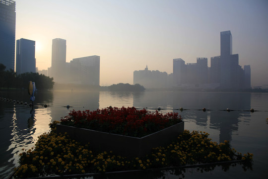 天鵝湖早晨