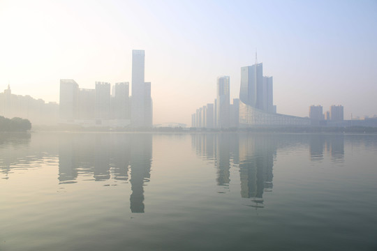 合肥天鵝湖早晨