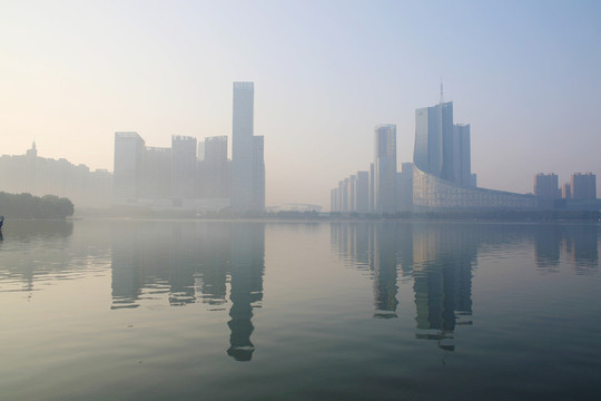 合肥天鵝湖早晨